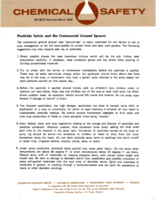 Chemical safety: Pesticide safety and the commercial ground sprayer