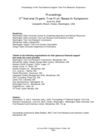 3rd National Organic Tree Fruit Research Symposium. Chelan, WA, Selections