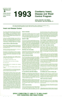 1993 cranberry insect, disease and weed control program