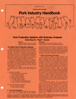 Pork production systems with business analyses selecting 'right' system