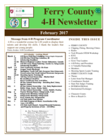 Ferry County 4-H Newsletter, February 2017