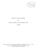 Chemical weed control in miscellaneous seed production crops