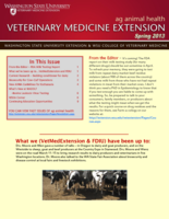 Veterinary Medicine Extension Newsletter, Spring 2013