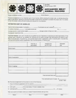 Advanced meat animal record