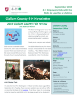 Clallam County 4-H Newsletter, September 2019