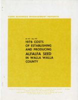 1976 costs of establishing and producing alfalfa seed in Walla Walla County