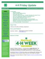 4-H Friday Update, September 6, 2019