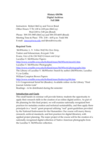 Digital Archives: History 438/596