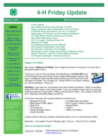 4-H Friday Update, October 4, 2019