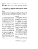Plant succession at the edges of two abandoned cultivated fields on the Arid Lands Ecology Reserve