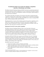 Evaluating the impact of an underwater robotics competition: questions, methodologies and findings