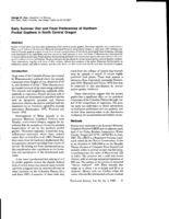 Early Summer Diet and Food Preferences of Northern Pocket Gophers in North Central Oregon