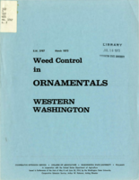 Weed control in ornamentals western Washington