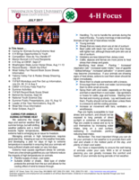 WSU Yakima County Extension 4-H Focus, July 2017