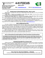 WSU Klickitat County Extension 4-H Focus, April 2014