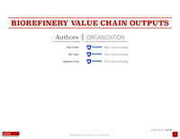 Biorefinery Value Chain Outputs