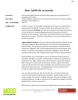 Plant Cell Walls to Alcohols