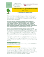 Chemical Control for Woody Plants, Stumps and Trees