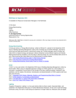 RCM News, September 2016