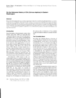 On the Holocene history of elk (Cervus elaphus) in eastern Washington