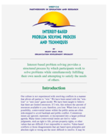 Interest-based problem solving process and techniques