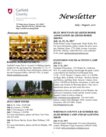 Garfield County Extension Newsletter, July-August 2017