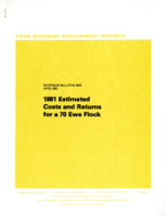 1981 estimated costs and returns for a 70 ewe flock