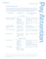 Pay attention: Children, play, and toys