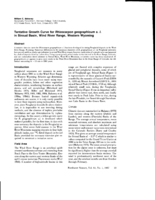 Tentative Growth Curve for Rhizocarpon geographicum s. I. in Stroud Basin, Wind River Range, Western Wyoming