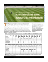 Best management practices for maintaining sand-based, natural grass athletic fields
