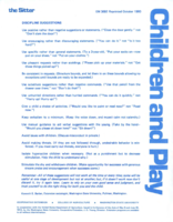 The sitter: Discipline suggestions