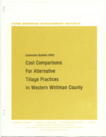 Cost comparisons for alternative tillage practices in western Whitman County