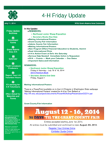 4-H Friday Update, July 11, 2014