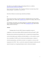 Data Driven Collection Assessment using a Serial Decision Database