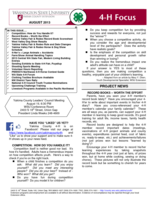 WSU Yakima County Extension 4-H Focus, August 2013