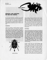 Biology and control of the pea weevil