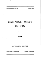 Canning meat in tin
