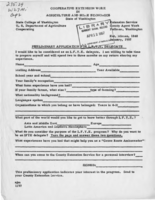 Preliminary application for I.F.Y.E. delegate