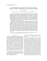 Early primary succession on Mount St. Helens: impact of insect herbivores on colonizing lupines