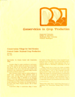 Conservation tillage for soil erosion control under dryland crop production