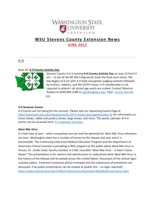 WSU Stevens County Extension Newsletter, June 2017