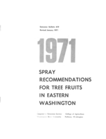 1971 Spray recommendations for tree fruits in eastern Washington
