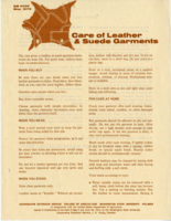 Care of leather and suede garments