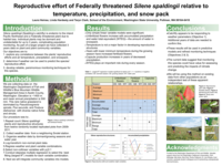 Reproductive effort of federally threatened silene spaldingii relative to temperature, precipitation, and snow pack