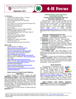 WSU Yakima County Extension 4-H Focus, September 2019
