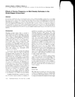 Effects of Survey Frequency on Bird Density Estimates in the Shrub-Steppe Environment