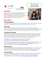 CloverGram, April 25, 2018