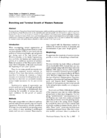Branching and Terminal Growth of Western Redcedar