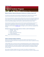 Master Gardener Program Newsletter, September 2009