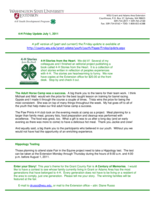 4-H Friday Update, July 1, 2011